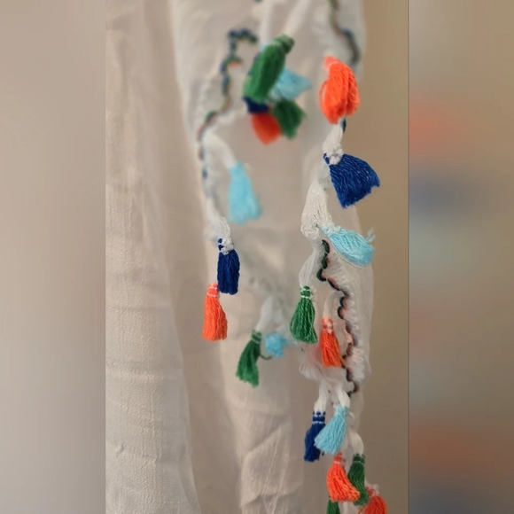 💚💥3/$15💥- SHEIN Swim BohoFeel Tassel Trim Side Split Cover Up - Picture 4 of 5